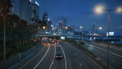Hohe-Aussicht-Auf-Die-Causeway-Bay-Area-In-Hongkong,-China