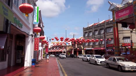 Weitwinkel-Der-Stadt-Malacca-An-Einem-Sonnigen-Tag-Während-Des-Neuen-Mondjahres