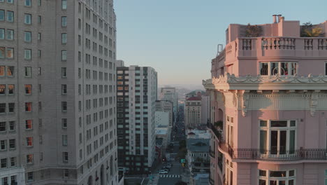 Aerial-view-of-the-apartments-and-long-street-in-the-late-afternoon