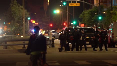 police-arriving-at-a-protest-scene