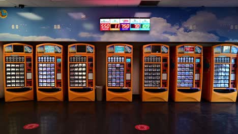 Multiple-scratcher-ticket-lottery-machines