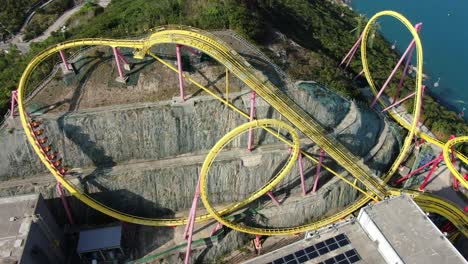 Hong-Kong-rollercoaster-at-new-Ocean-park-amusement-park-reopens-after-corona-virus-lockdown-Aerial-view