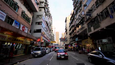 Apartment-Buildings-And-Shops-In-Residential-District-In-Hong-Kong