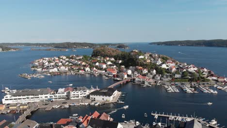 Kragero-coastal-village-in-Telemark,-Norway---popular-tourist-destination
