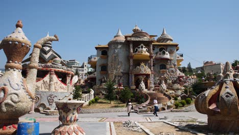 Panning-Establishing-Shot-of-the-Bakhoun-Palace-of-Dreams-Castle-in-Lebanon