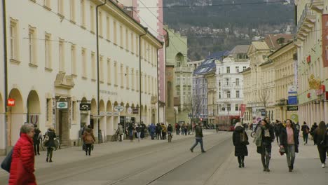 Innsbruck-tram-line-with-pedestrians
