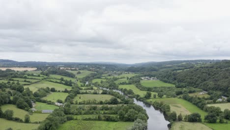 Small-verdant-fields-of-green-farmland-beside-small-countryside-river