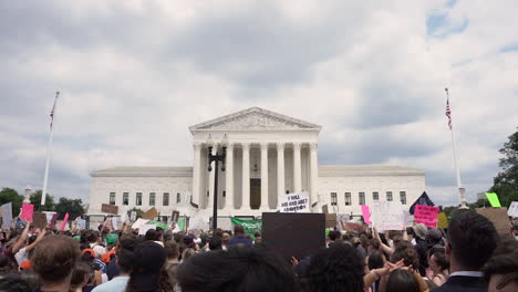 Cámara-Lenta-De-La-Corte-Suprema-De-Los-Estados-Unidos-En-Un-Día-Nublado