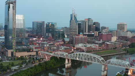 Aerial-of-Nashville-TN,-USA