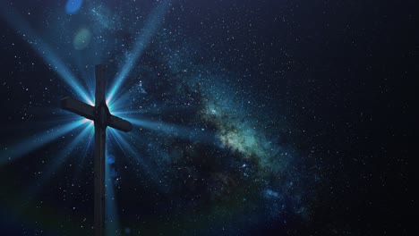 cross-with-rays-and-milky-way-background