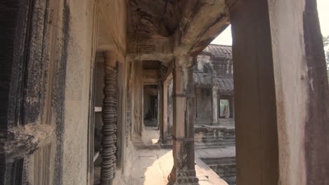 Punto-De-Vista,-Galería-Del-Antiguo-Templo-Sagrado-De-Preah-Khan,-Angkor-Thom,-Camboya