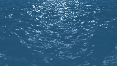 Nahaufnahme-Der-Gestörten-Wasseroberfläche-Des-Blauen-Ozeans