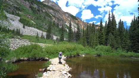 Hiking-in-Wilderness-of-Rocky-Mountains