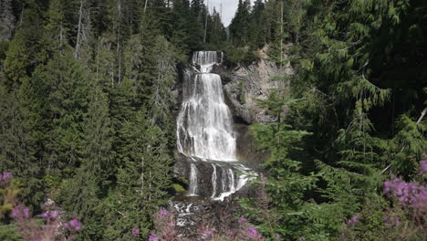 Alexander-Falls,-Waterfall-On-Madeley-Creek-In-British-Columbia,-Canada