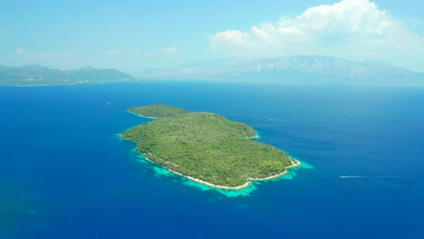 Nydri-Lefkada-Islands-Aerial-Reveal-Boat