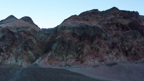 Overlooking-Artist's-Drive-in-Death-Valley,-National-Park