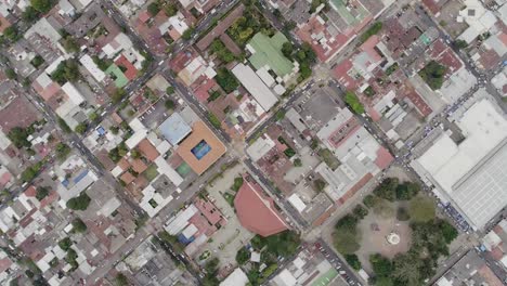 Bird's-Eye-View-Of-Municipality-Of-Santa-Tecla-In-El-Salvador---aerial-orbit