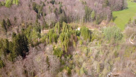 Luftaufnahme-Von-Oben-Auf-Das-Arboretum-In-Aubonne,-Schweiz