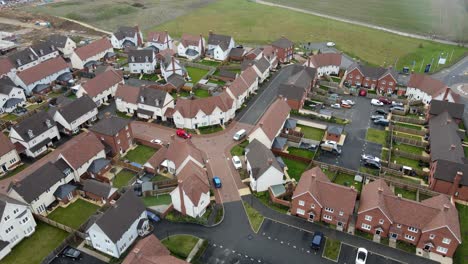 New-housing-estate-in-Tiptree-Essex-UK-Aerial-view