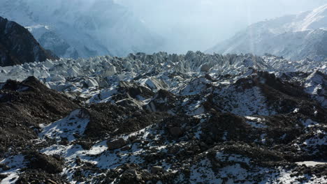 Flying-Over-Rock-Massif-Of-Raikot-Glacier-On-Nanga-Parbat's-North-Flank-In-Northern-Pakistan