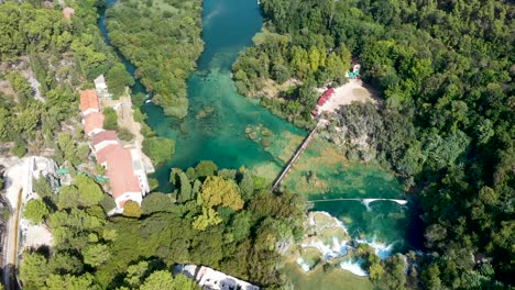 Krka-Wasserfälle-Kroatien,-Krka-Nationalpark-Kroatien-An-Einem-Hellen-Sommertag