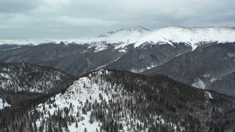 Cordilleras-De-Coníferas-En-El-Parque-De-Invierno-En-Las-Montañas-Rocosas-De-Colorado