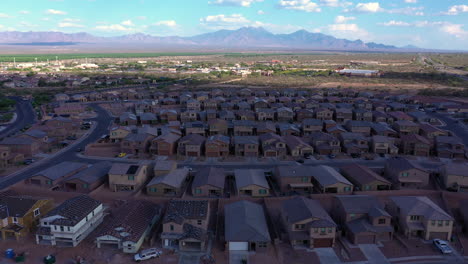 Casas-Recién-Construidas-En-Rancho-Sahuarita,-Arizona