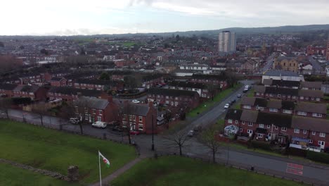 Aerial-above-Welsh-Flint-housing-estate-North-Wales-town-property