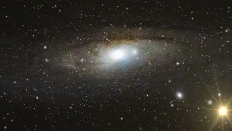 Una-Galaxia-Que-Se-Está-Desarrollando-En-El-Universo-Llena-De-Estrellas