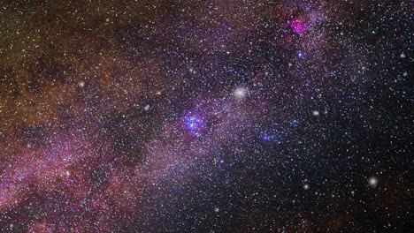 Estrella-Lloviendo-En-El-Universo-Sobre-Un-Fondo-De-Nubes-Nebulosas