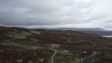 Flying-over-Hardangervidda-National-park-in-Southern-Norway---biggest-plateau-in-Europe