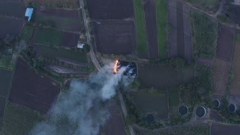 Aerial-view-of-Burning-Farm-Land