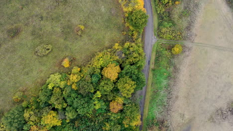 Aerial-view-road-and-nature