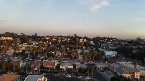 Palm-Tree-lined-street-in-Los-Angeles-neighborhood
