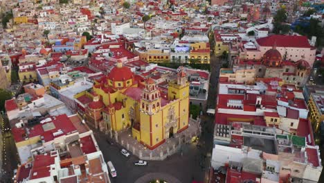 Aerial-View-of-Downtown-Guanajuato,-Mexico