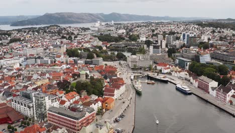 Vista-Aérea-De-La-Ciudad-De-Stavanger,-Noruega