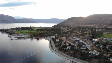 drone-aerial-waterfront-of-kelowna-local-area