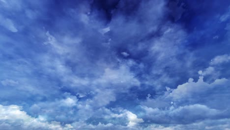Zeitraffer-Von-Weißen-Wolken-Am-Blauen-Himmel-Während-Des-Tages