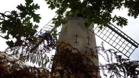 Bidston-Hill-Vintage-Landschaft-Windmühle-Kornmühle-Englisch-Wahrzeichen-Let-Dolly-Slow