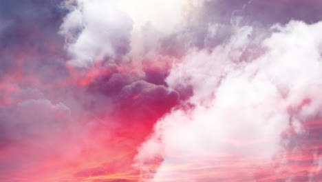 Dicke-Kumuluswolken-Am-Himmel-Sonnenaufgang-Oder-Sonnenuntergang-Am-Himmel