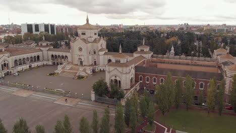 Drone-shot-of-Monument-Cemetery--in-Milan