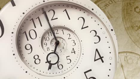 Modern-white-infinity-time-spiral-clock