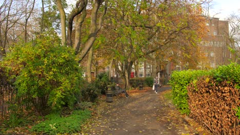 Herbstsaison-Im-City-Park-In-London,-England,-Vereinigtes-Königreich