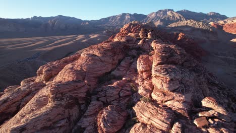 geologic-red-rock-canyon-formation-in-Las-Vegas-amazing-aerial-landscape-cinematic-footage