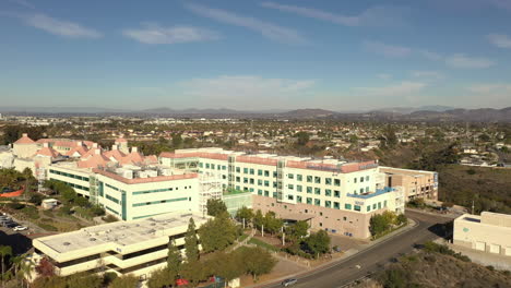 Hospital-Infantil-De-Rady,-San-Diego,-California,-órbita-De-Drones