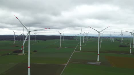 The-Future-of-Energy:-A-Row-of-Wind-Turbines-Generates-Clean-Power-in-Bad-Wünnenberg,-Paderborn