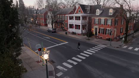 Person-jaywalking-at-crosswalk