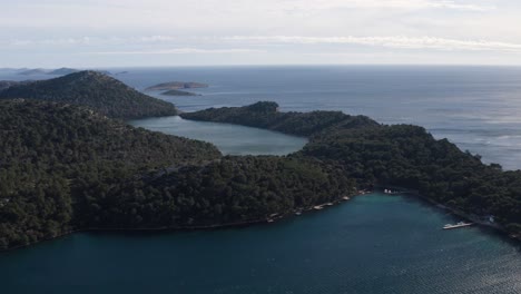 Drone-footage.-A-beautiful-green-island-and-sea