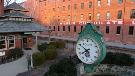 Rolex-clock-in-town-of-Lititz-Pennsylvania
