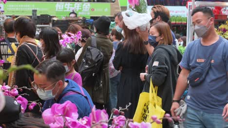 Los-Compradores-Chinos-Compran-Flores-Y-Plantas-Decorativas-Del-Tema-Del-Año-Nuevo-Chino-En-Un-Puesto-Callejero-Del-Mercado-De-Flores-Antes-De-Las-Festividades-Del-Año-Nuevo-Chino-Lunar